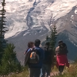 hiking at Mount Raineer